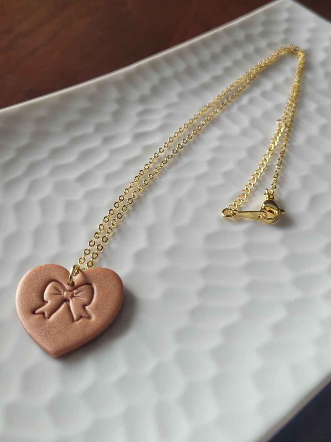 Auburn Heart Pendant Necklace