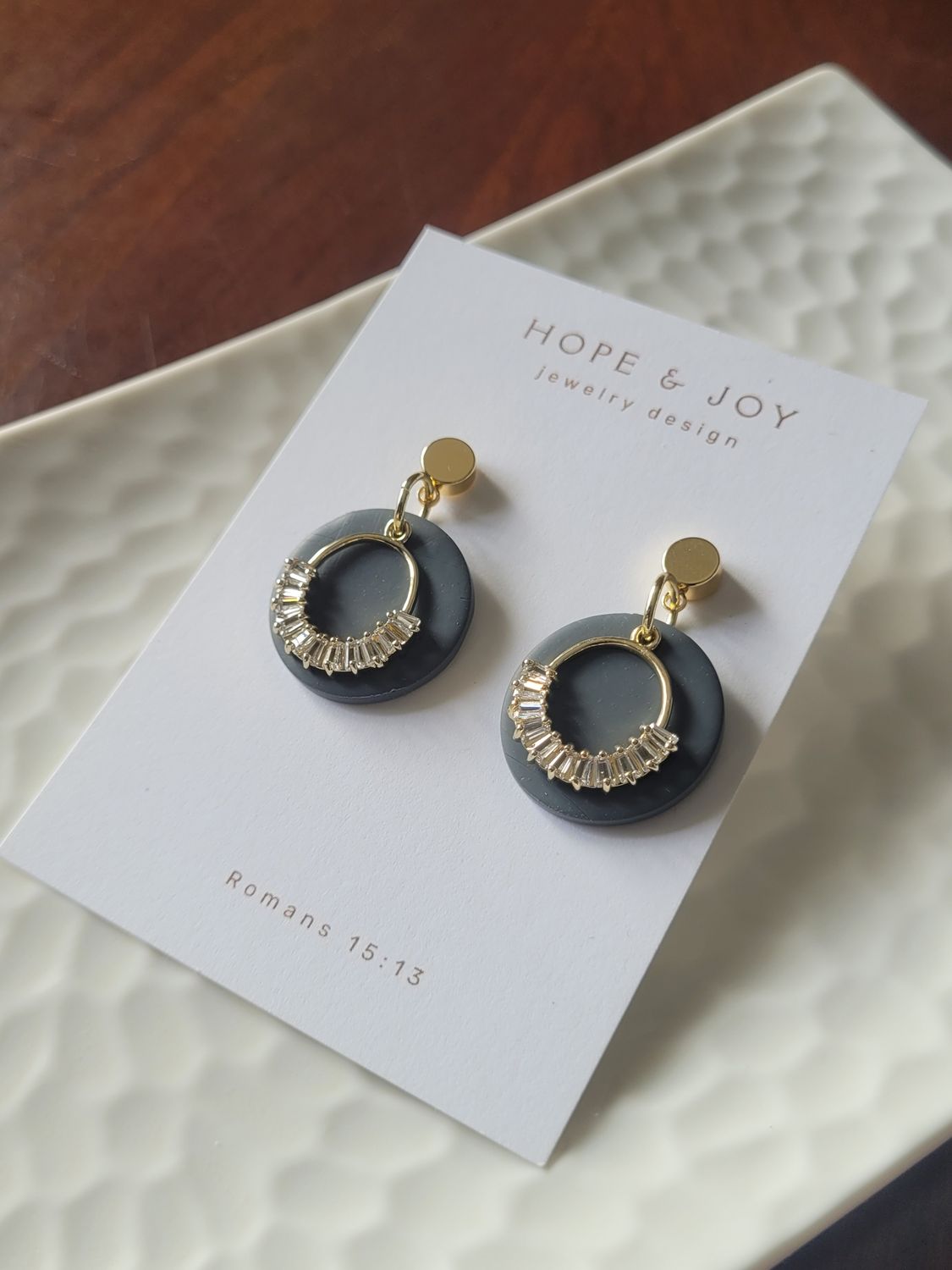 Everyday Grey Dangle with Cubic Zirconia