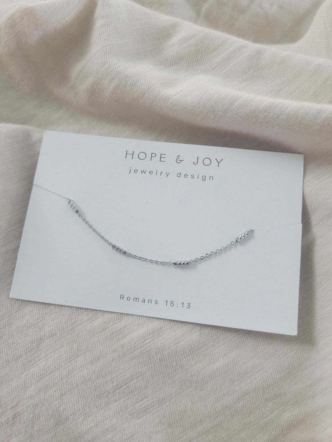 Rhodium-plated Bar Anklet