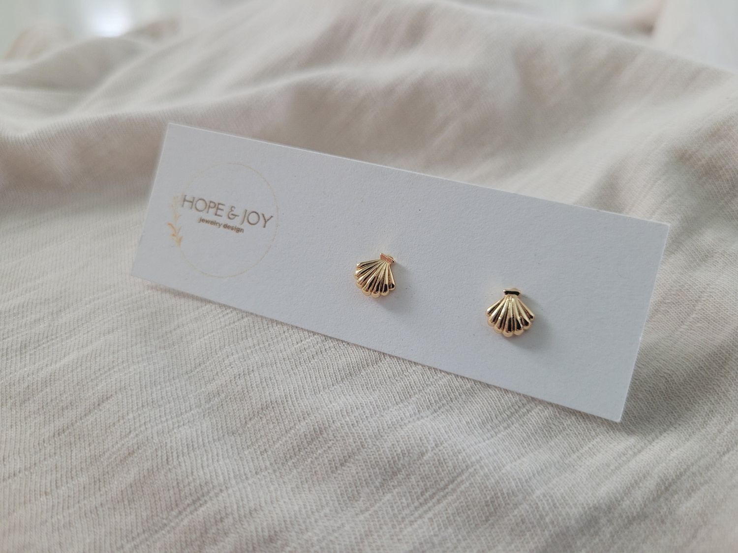 14k Gold-Plated Shell Studs