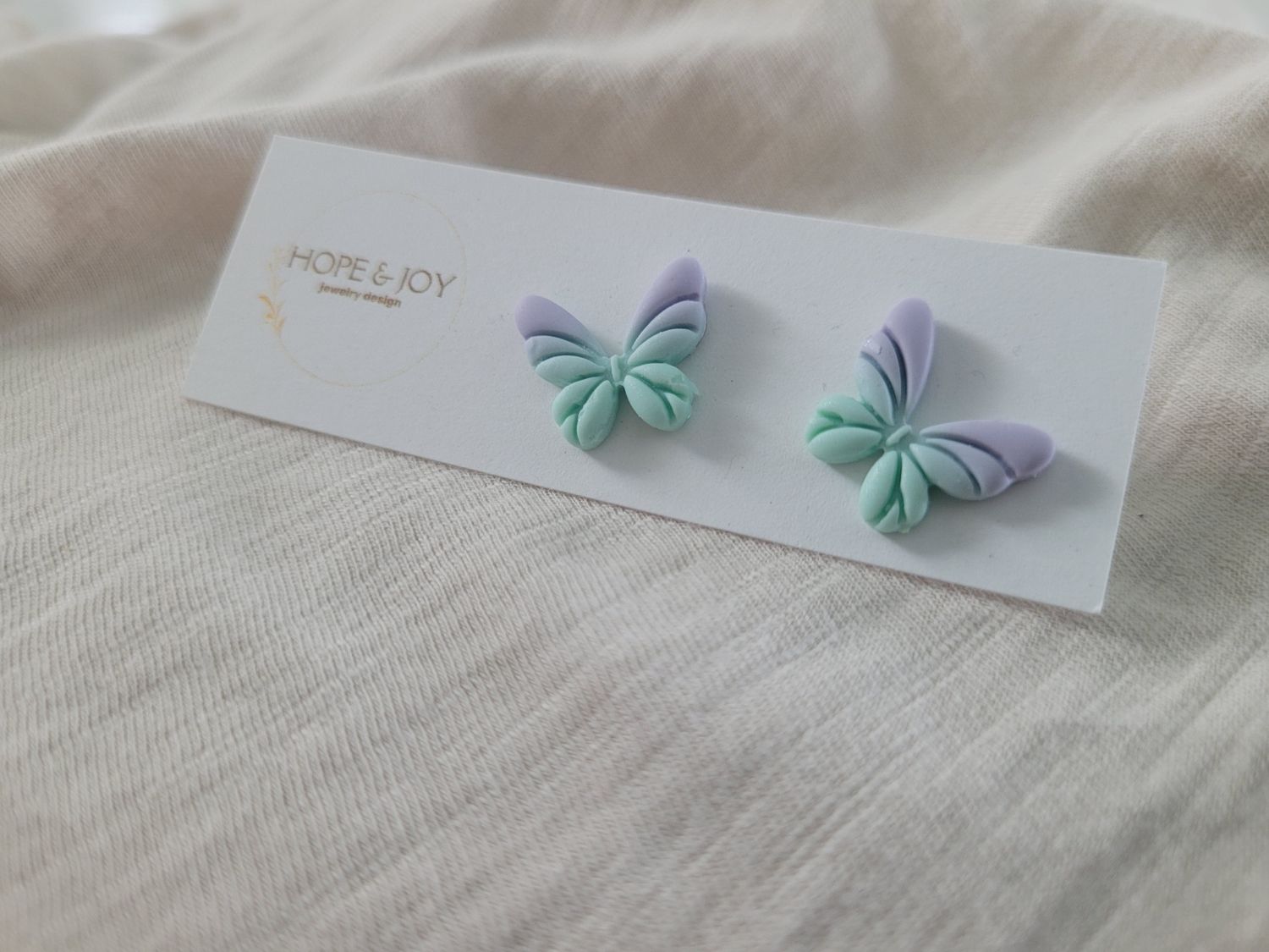 Ombre Butterfly Studs