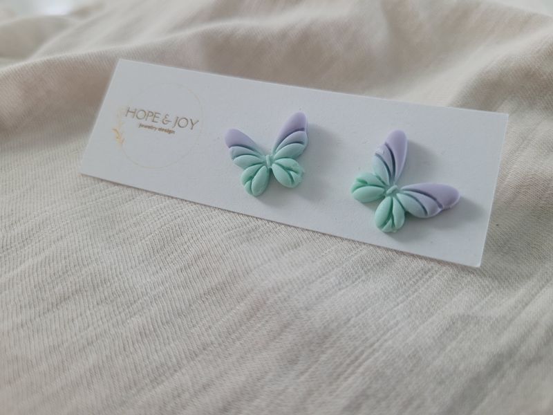 Ombre Butterfly Studs