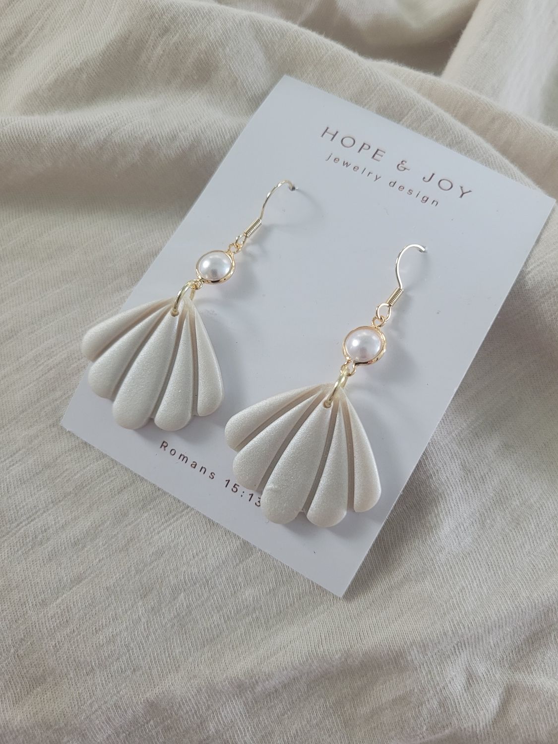 14k Gold-Plated Shell Dangles