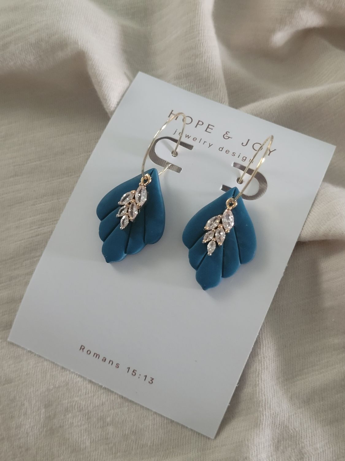 Krystyn 14k Gold-Plated Hoop Dangle in Teal