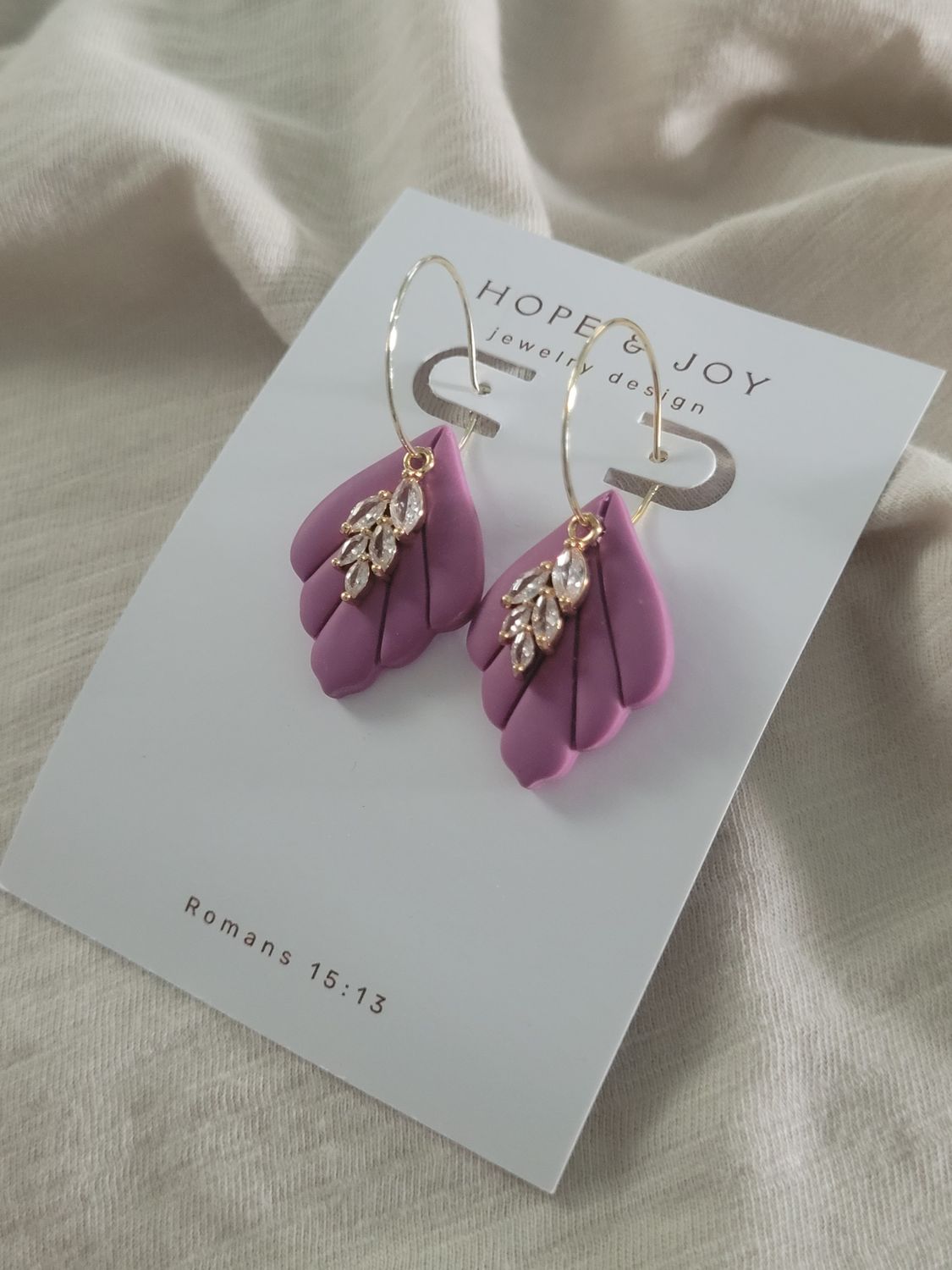 Krystyn 14k Gold-Plated Hoop Dangle in Mauve