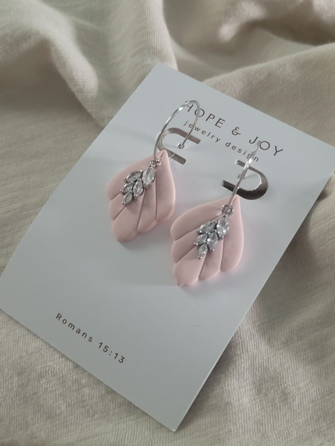 Krystyn White Gold-Plated Hoop Dangle in Pink