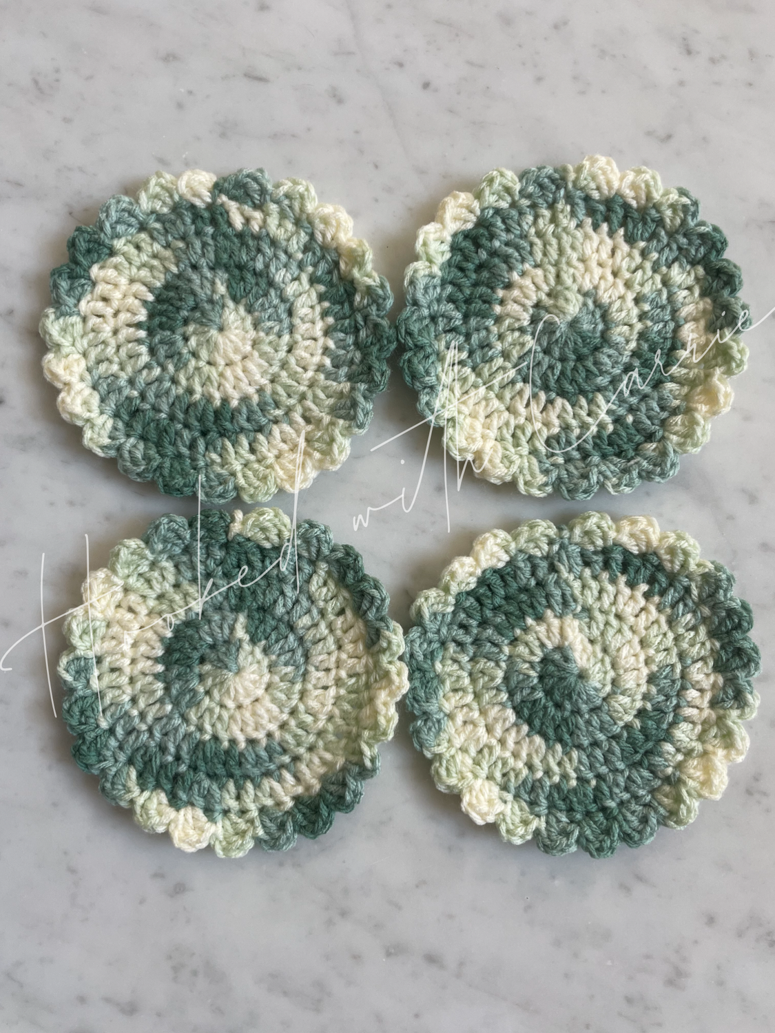 Crochet Frilly Coasters