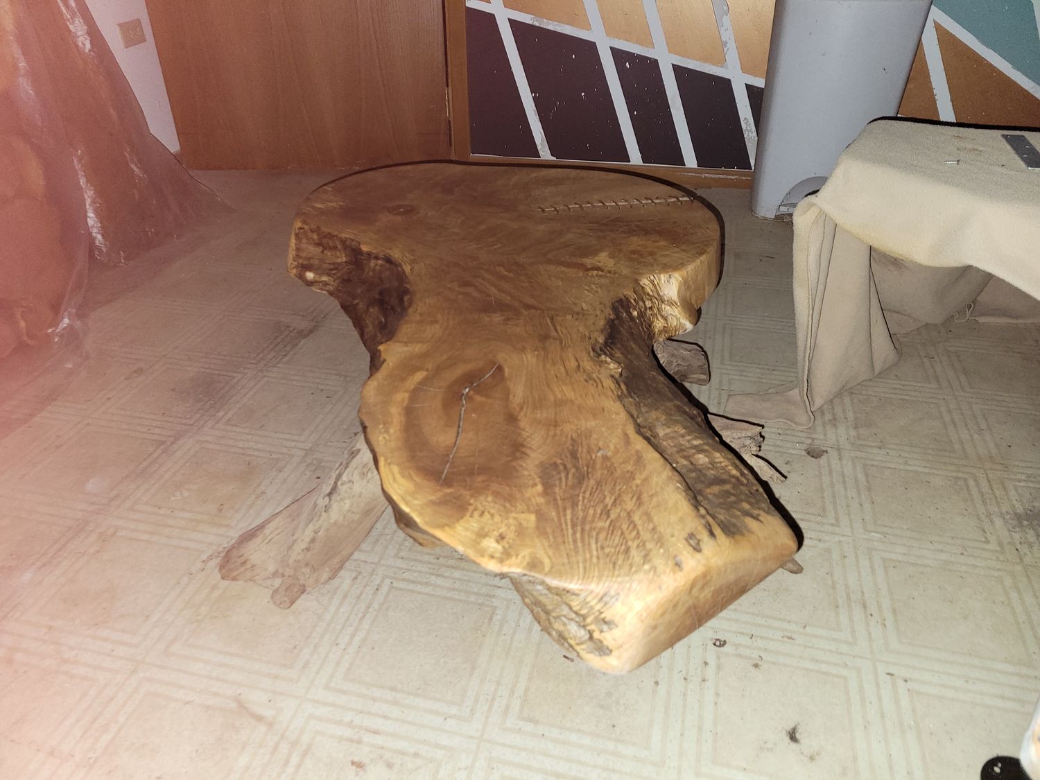 Coffee Table with wood base
