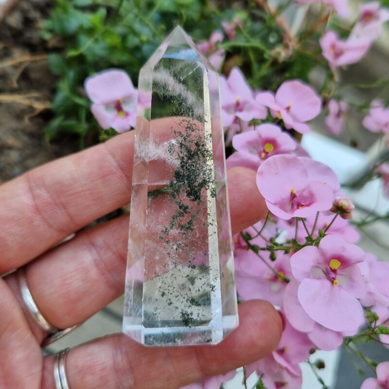 Cristal de Quartz avec chlorite