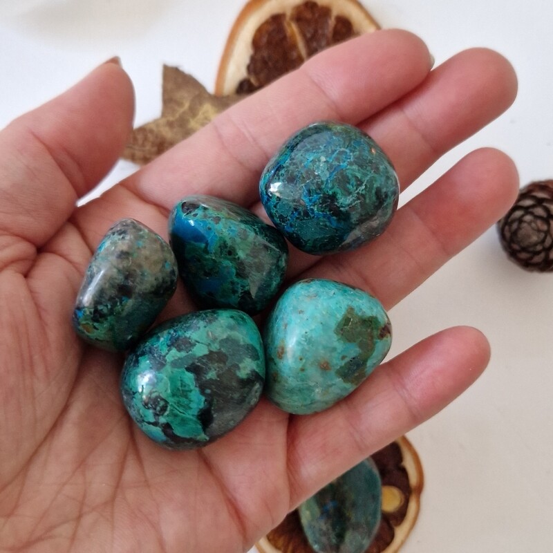Pierres roulées extra en Chrysocolle