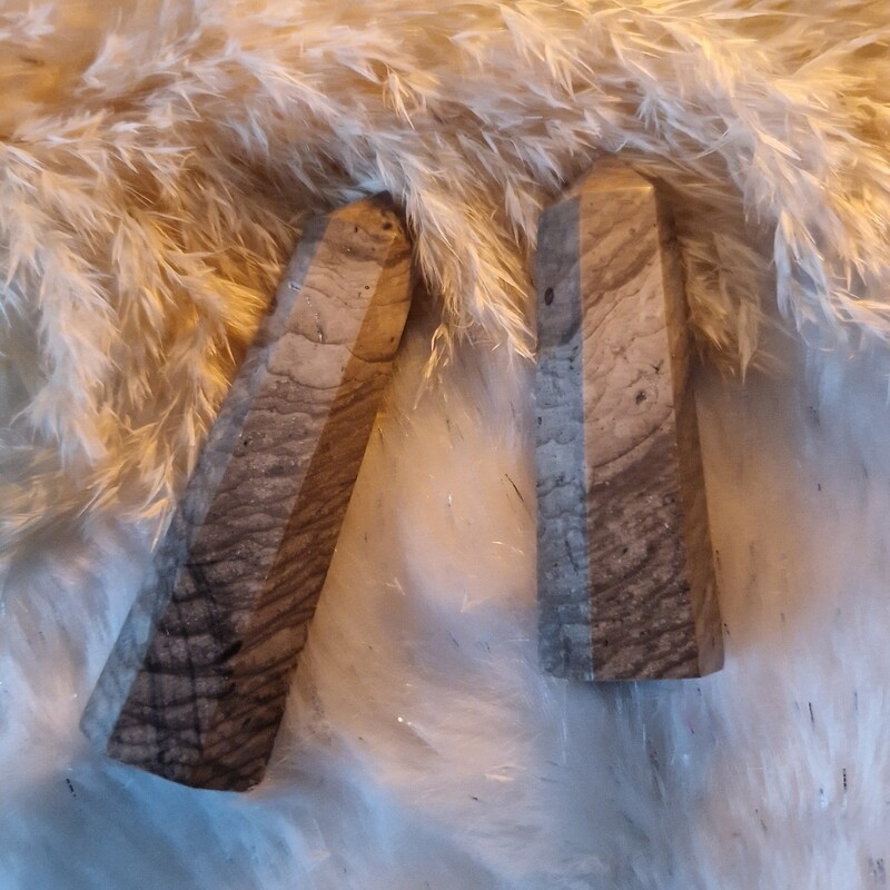 Jolies pointes en Jaspe écaille naturel