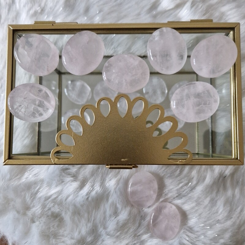 Pierre plate Cristal de quartz rose