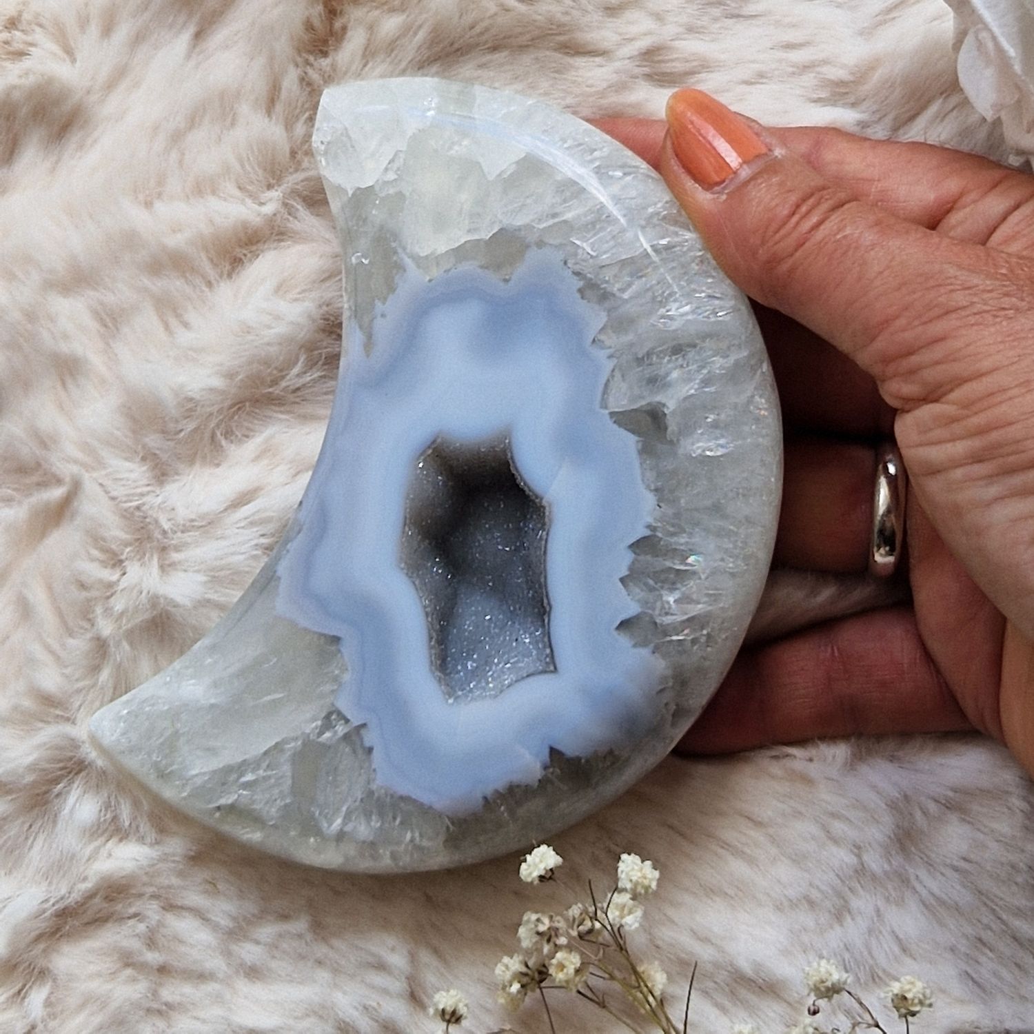 Lune ď Agate cristallisée collection Brésil