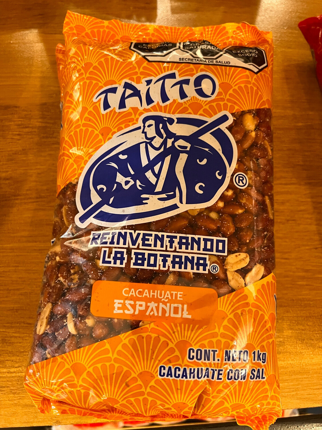 Cacahuate español con sal 1 kilo marca taitto