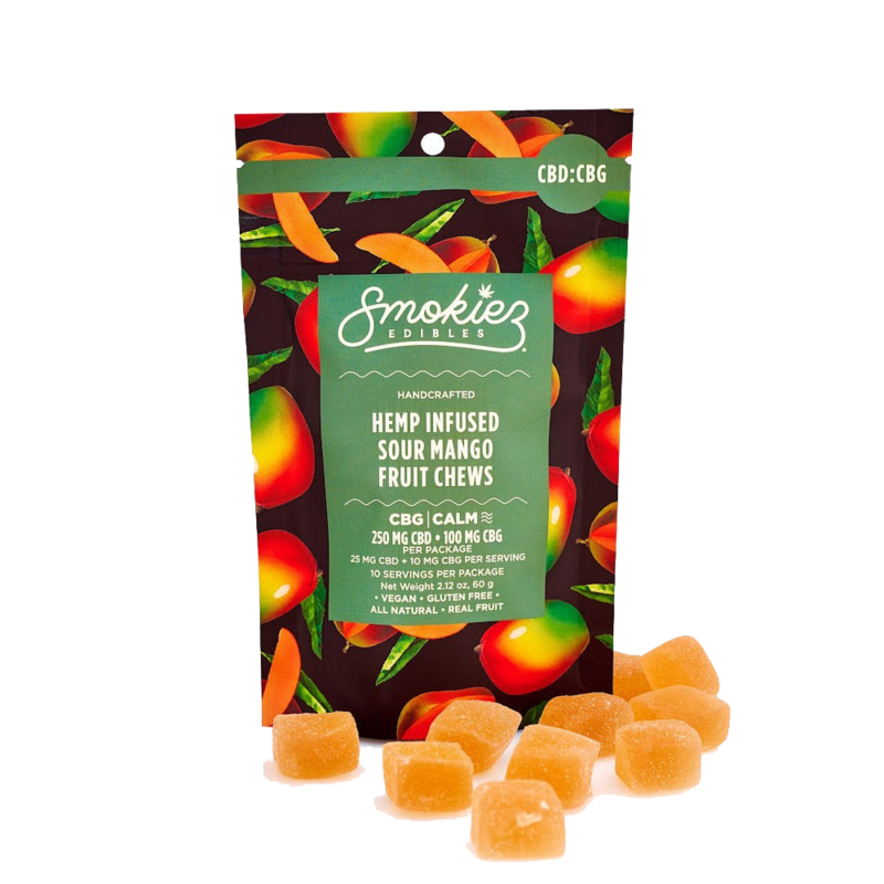 Smokiez CBD:CBG Gummiez for Calm – 250mg CBD:100mg CBG, 10 Piece