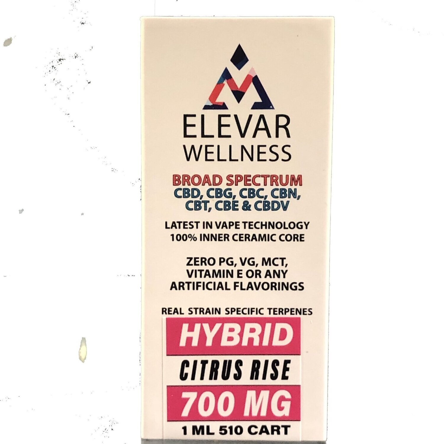 Elevar Wellness Broad Spectrum CBD Cartridge, Citrus 700mg