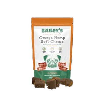 Bailey's Bacon Flavored Omega Hemp Soft Chews - 5 Count On-The-Go Pack w/ 3MG CBD Per Chew