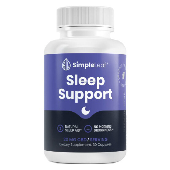 Simple Leaf CBD Capsule Sleep Support 600mg