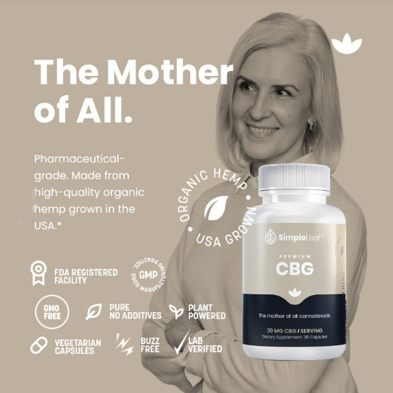 Simple Leaf CBG Capsules 900mg