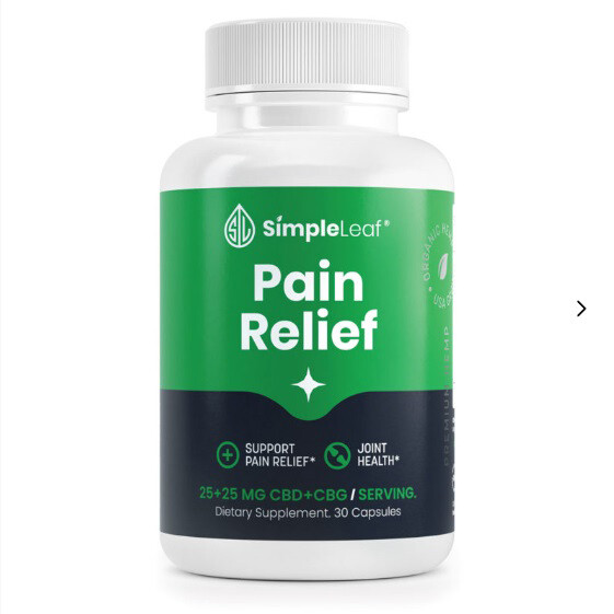 Simple Leaf CBD + CBG Capsule Pain Relief 1500mg
