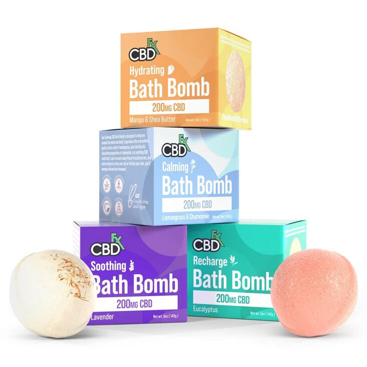 CBDFX Recharge CBD Bath Bomb 200mgs
