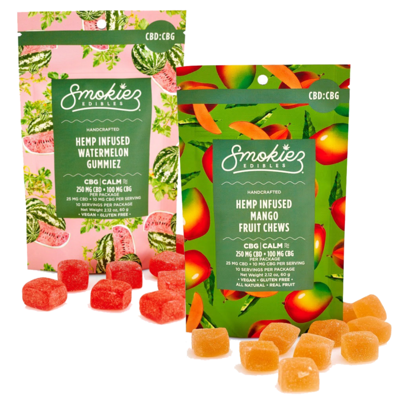 Smokiez CBD:CBG Gummiez for Calm – 250mg CBD:100mg CBG, 10 Piece