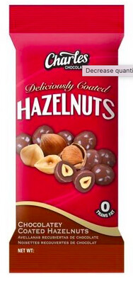CHARLES CHOCOLATE COATED ALMONDS/HAZELNUTS 50G