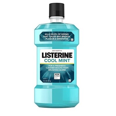 Listerine Cool Mint Antiseptic Oral Care Mouthwash 1L