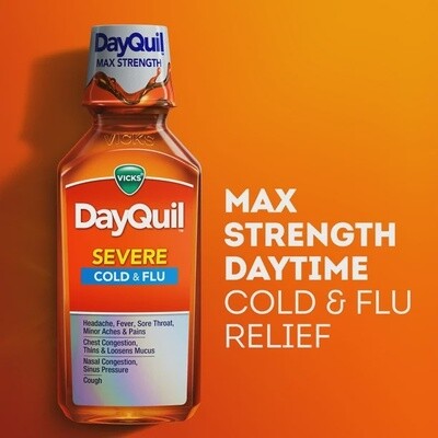 DayQuil™ SEVERE Maximum Strength Cough, Cold & Flu Daytime Relief Liquid 12oz