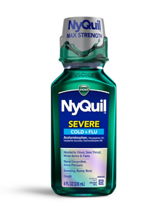 NyQuil™ SEVERE Maximum Strength Cough, Cold & Flu Nighttime Relief Liquid 12oz