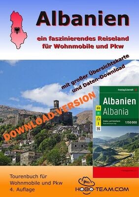 (A04) - Albanien Tourenbuch für Wohnmobile und Pkw - digital/PDF-Download-Version mit Landkarte Printversion