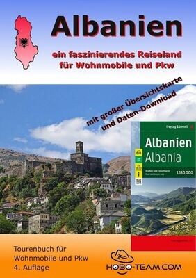 (A02) - Albanien Tourenbuch für Wohnmobile und Pkw - DIN-A4 Buch mit Landkarte Print