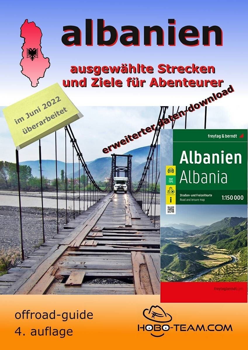 A06) - Albanien Offroad-Guide - DIN-A4 Broschüre mit Landkarte
