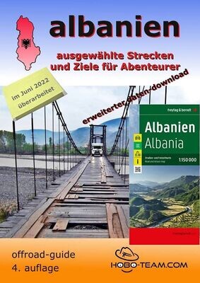 (A06) - Albanien Offroad-Guide - DIN-A4 Broschüre mit Landkarte