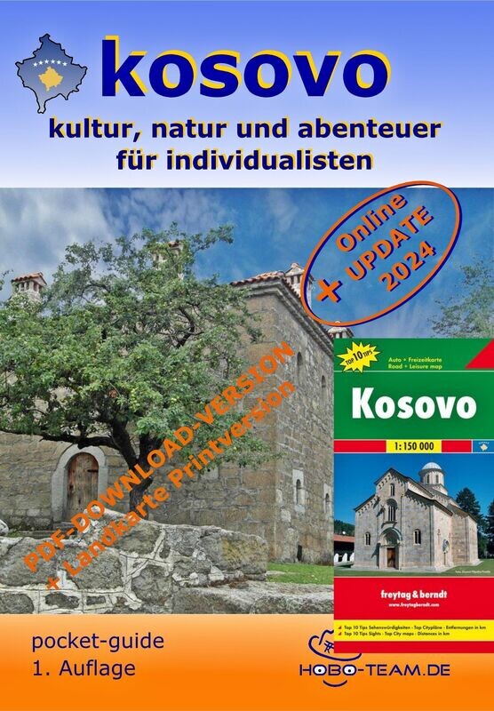 (RKS03) Kosovo - Reisehandbuch pocket-guide - digital/PDF-Download-Version mit Landkarte Print