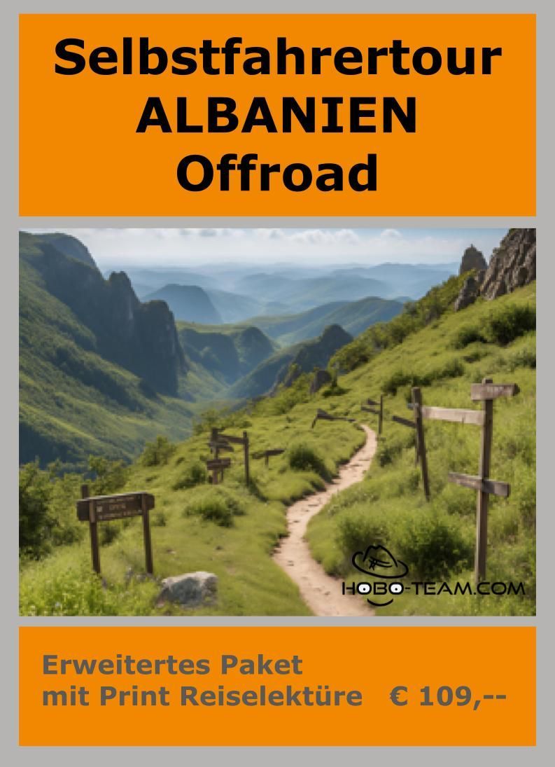 (SAO03) Selbstfahrer Albanien - Offroad Basis 2025 plus Print Reiselektüre