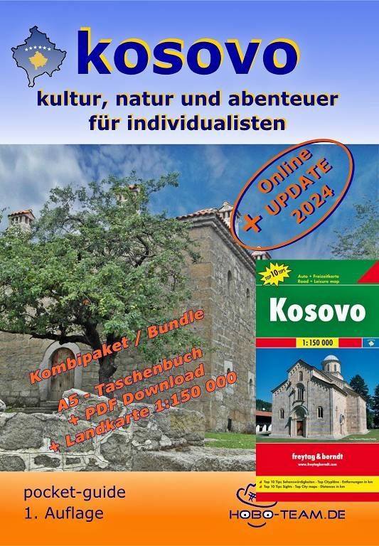 (RKS06) Kosovo - Reisehandbuch - Kombi - DIN-A5 Buch + digital/PDF-Download-Version mit Landkarte