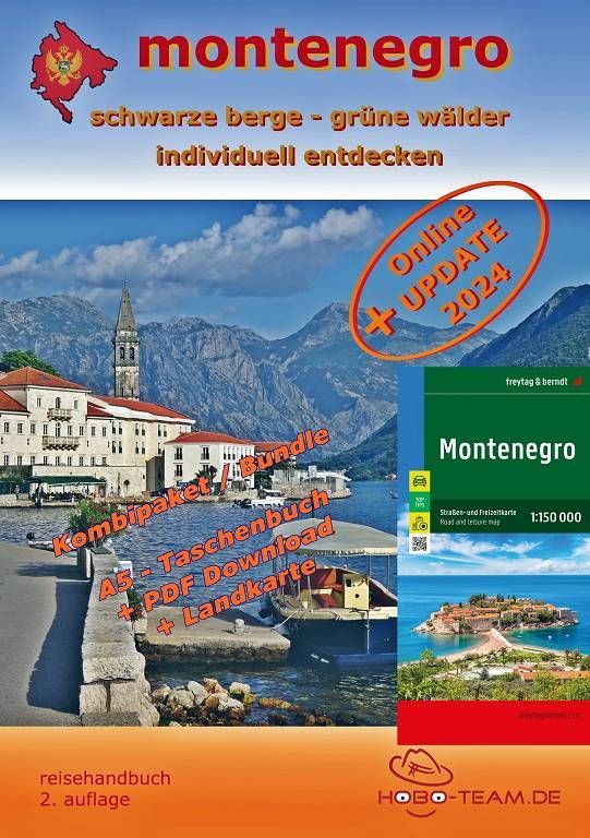 (MNE16) Montenegro - Reisehandbuch - Kombi - DIN-A5 Buch + digital/PDF-Download-Version mit Landkarte