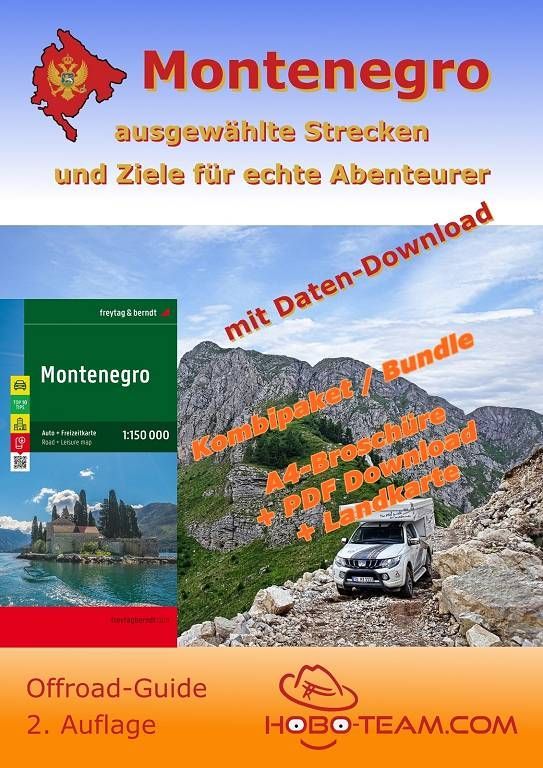 (MNE06) Montenegro - Offroad-Guide - Kombi - DIN-A4 Broschüre + digital/PDF-Download-Version mit Landkarte