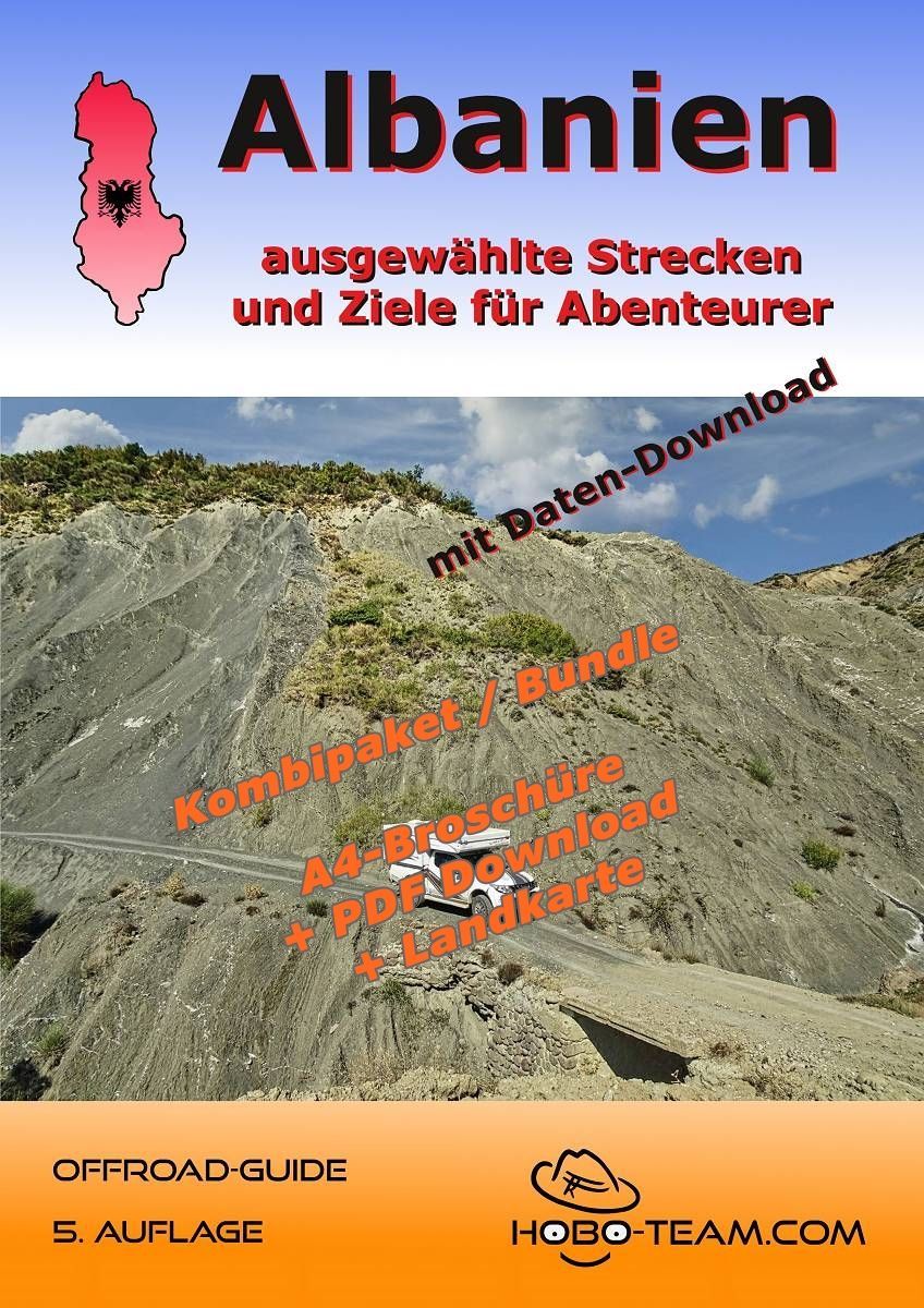 (AL15) - Albanien Offroad-Guide - Kombipaket - DIN-A4 Broschüre + digital/PDF-Download-Version