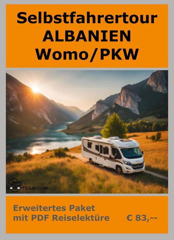 (SAW02) Selbstfahrer Albanien - Womo/PKW Basis 2025 plus digital/PDF-Lektüre