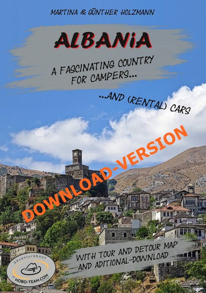 (AL01ENDL) - Albania Guide-book for campers and (rental) cars 2025 - digital/PDF-Download-Version