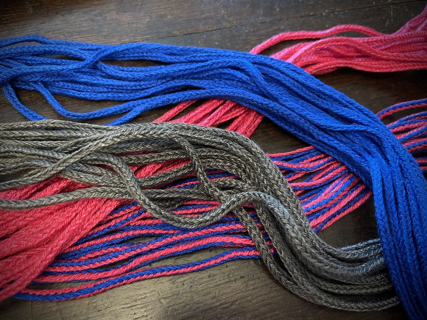 Silk Lace/Arming Point Fingerloop braid (set of 12)