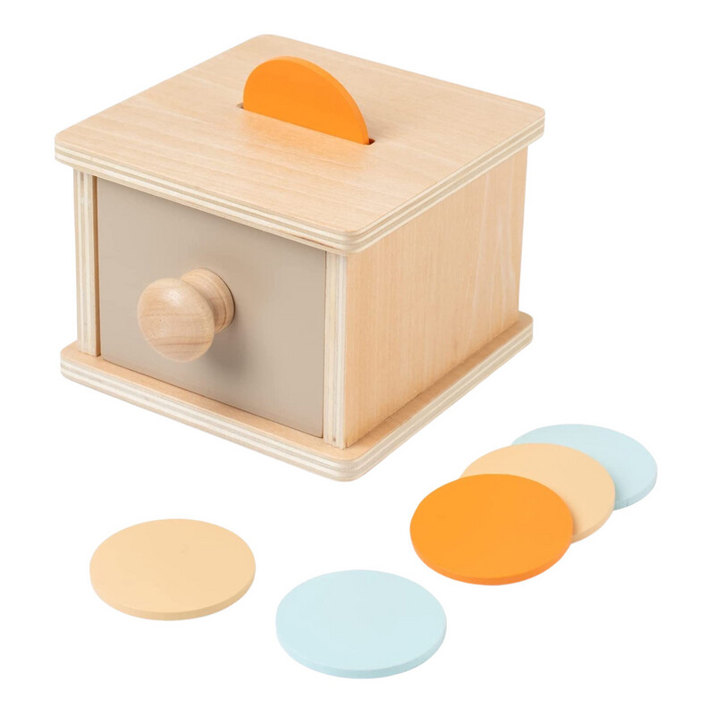 Montessori Wooden Coin Box Toy