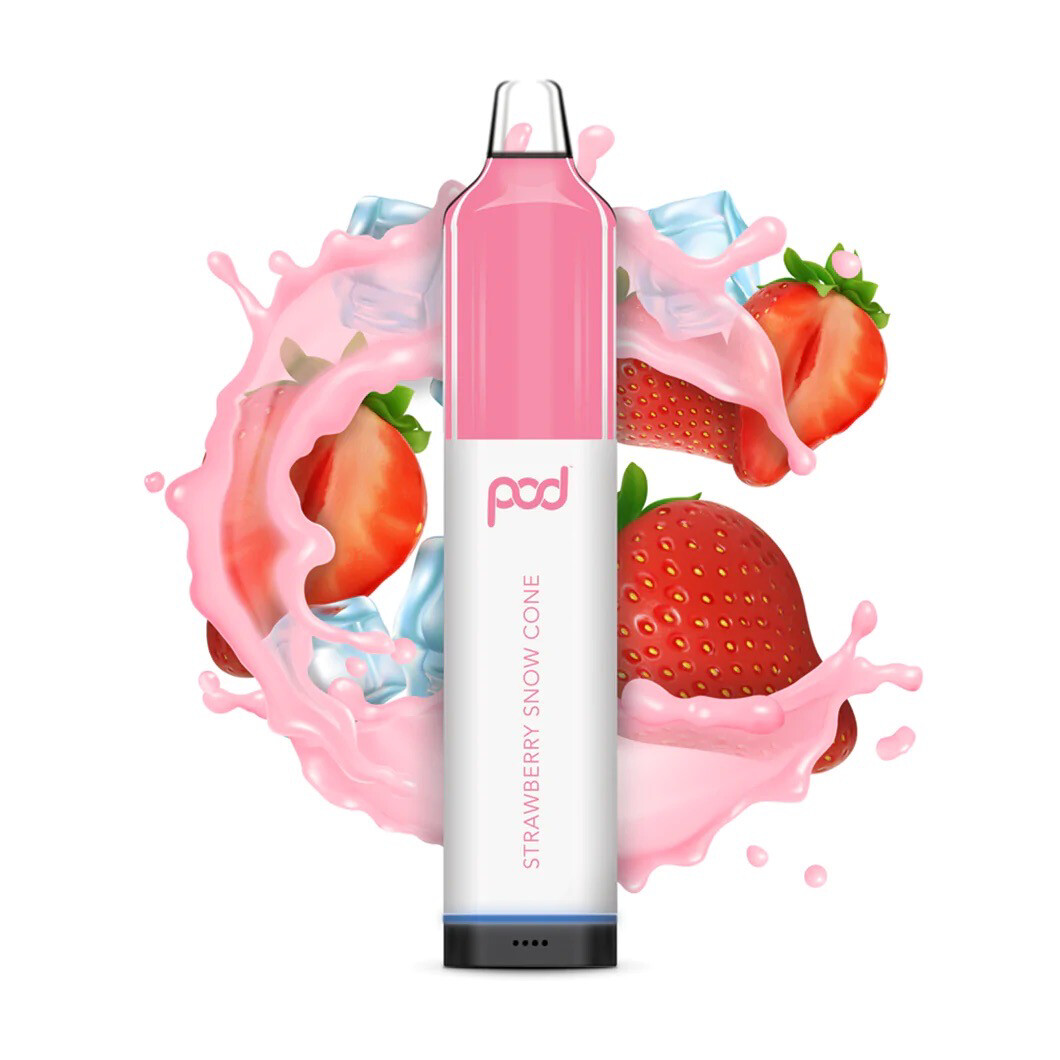 Pod Mesh V2 5500 5.5% Strawberry Snow Cone
