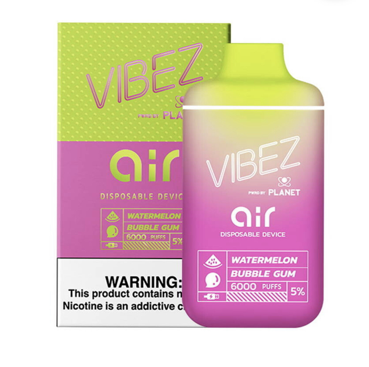 Vibez Air 5% Watermelon Bubble Gum
