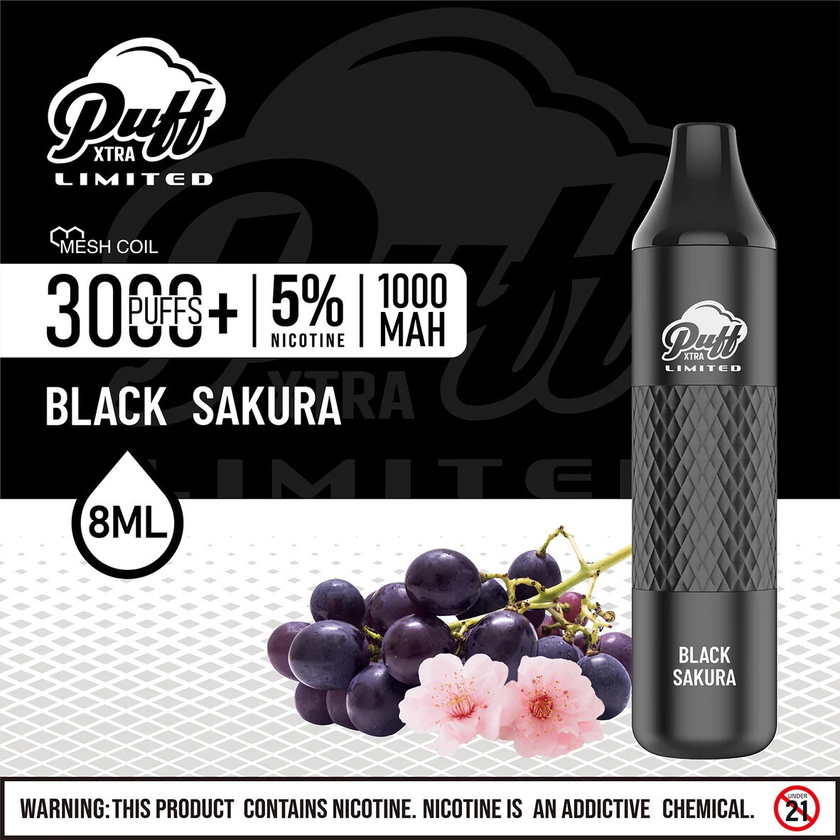 Puff Xtra Limited 5% Black Sakura