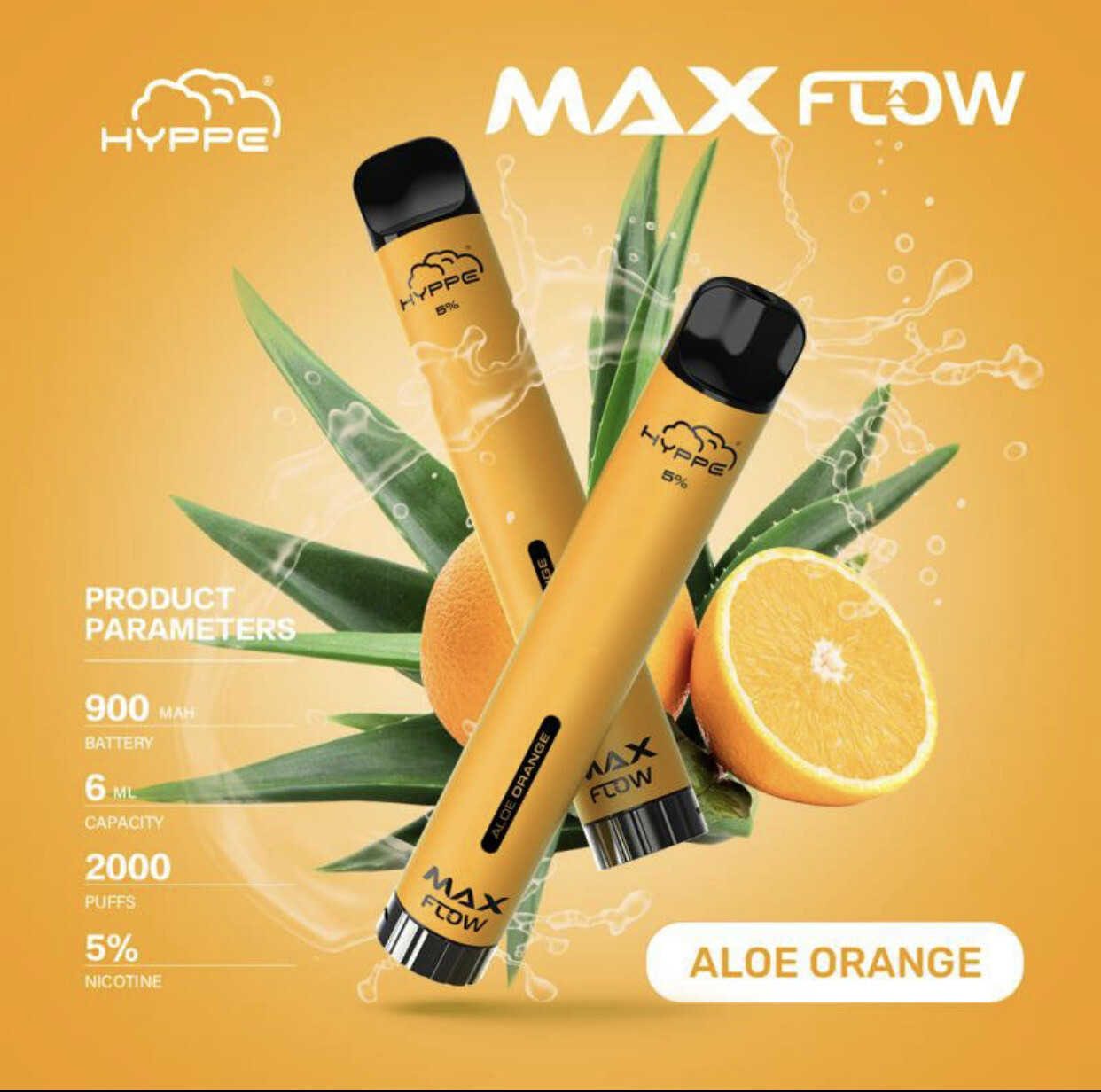 Hyppe Max Flow 5% Aloe Orange