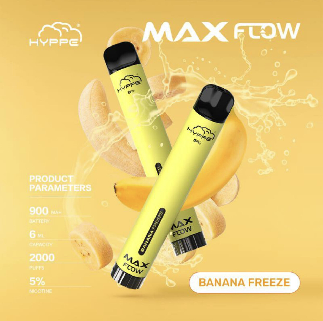 Hyppe Max Flow 5% Banana Ice