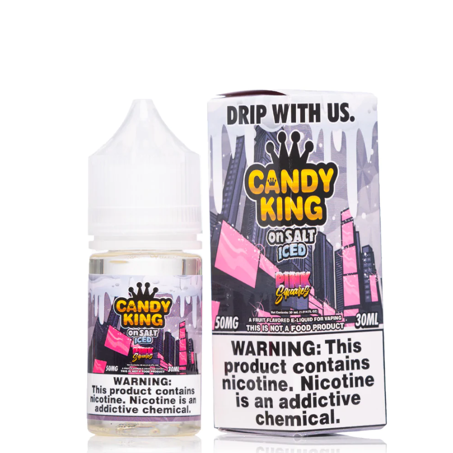 Candy King Salt Iced Pink Squares 50mg
